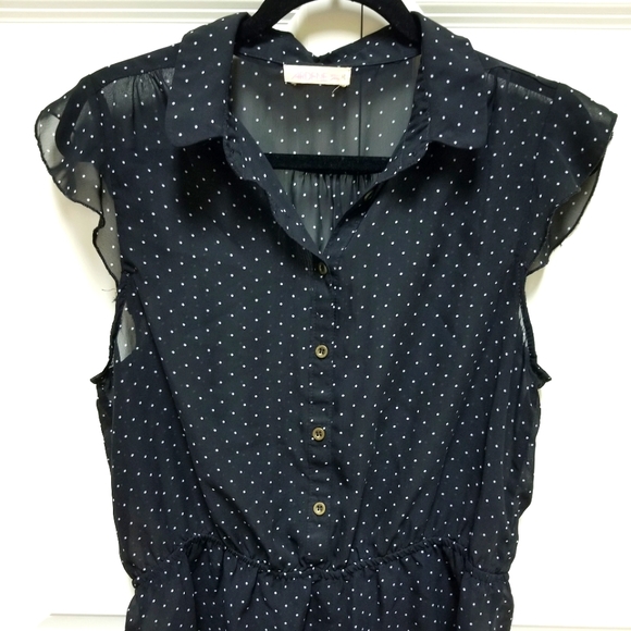 Black polka-dot blouse - Picture 1 of 2